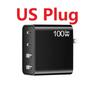 100W GaN Ladegerät Konvertierbarer Stecker Klappbarer Pin QC3.0 USB-A Dual Type C PD Schnellladeadapter für Notebook Mobiltelefon Tablet