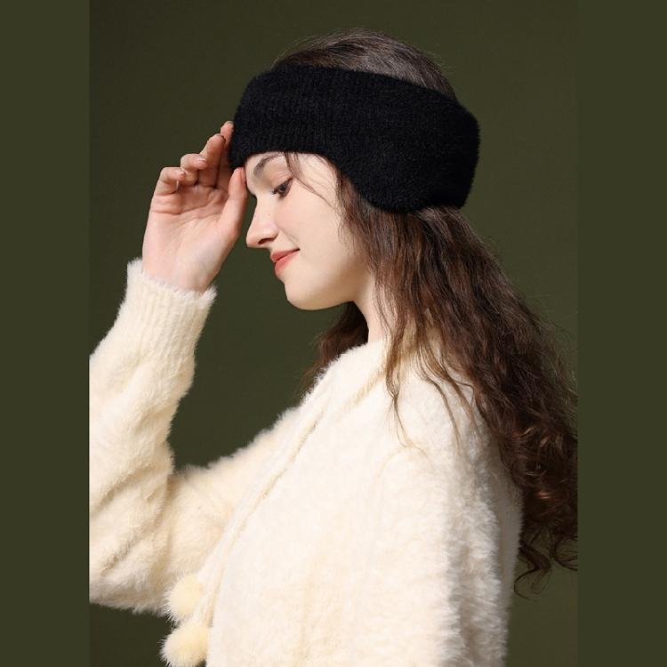 Fashionable Headband Plush Ear Muffs for Halloween Party Keep Warm Outdoor