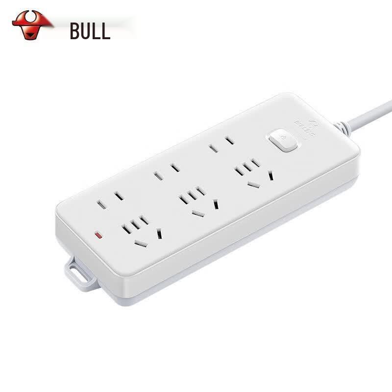 BULL 6-Outlet Power Strip with Master Switch CN Plug (adapter Included)