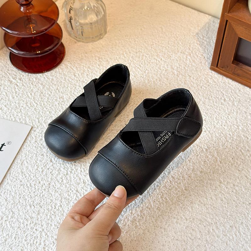 Autumn Children's Girls Versatile Mary Jane Ballet Shoes with Cross Straps Kid Toddler Princess Casual Single Shoes 23-33
