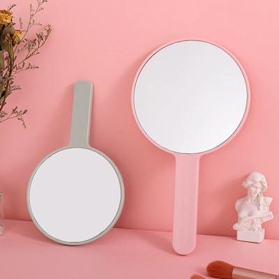 Macaroon Color Makeup Mirror Round Not Deformed Not Distortion Cute Portable Portable Mirror Beauty Salon Handle Mirror