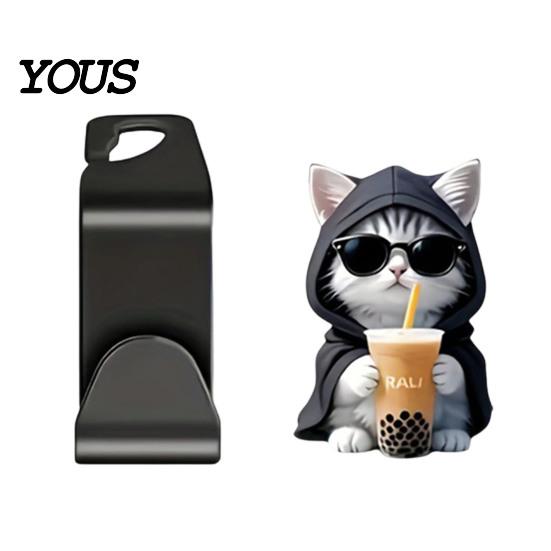 Cute Cat Dog Car Decor Seat Hook, Cartoon Cat/Dog Pattern Decor, Durable Load Bearing Acrylic Storage Accessories Headrest Hanger,