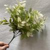 25 Heads Artificial Herb Leaves Plastic Foliage Decorative Fake Plant Leaves for Home Office Event Decoration Indoor Outdoor Use