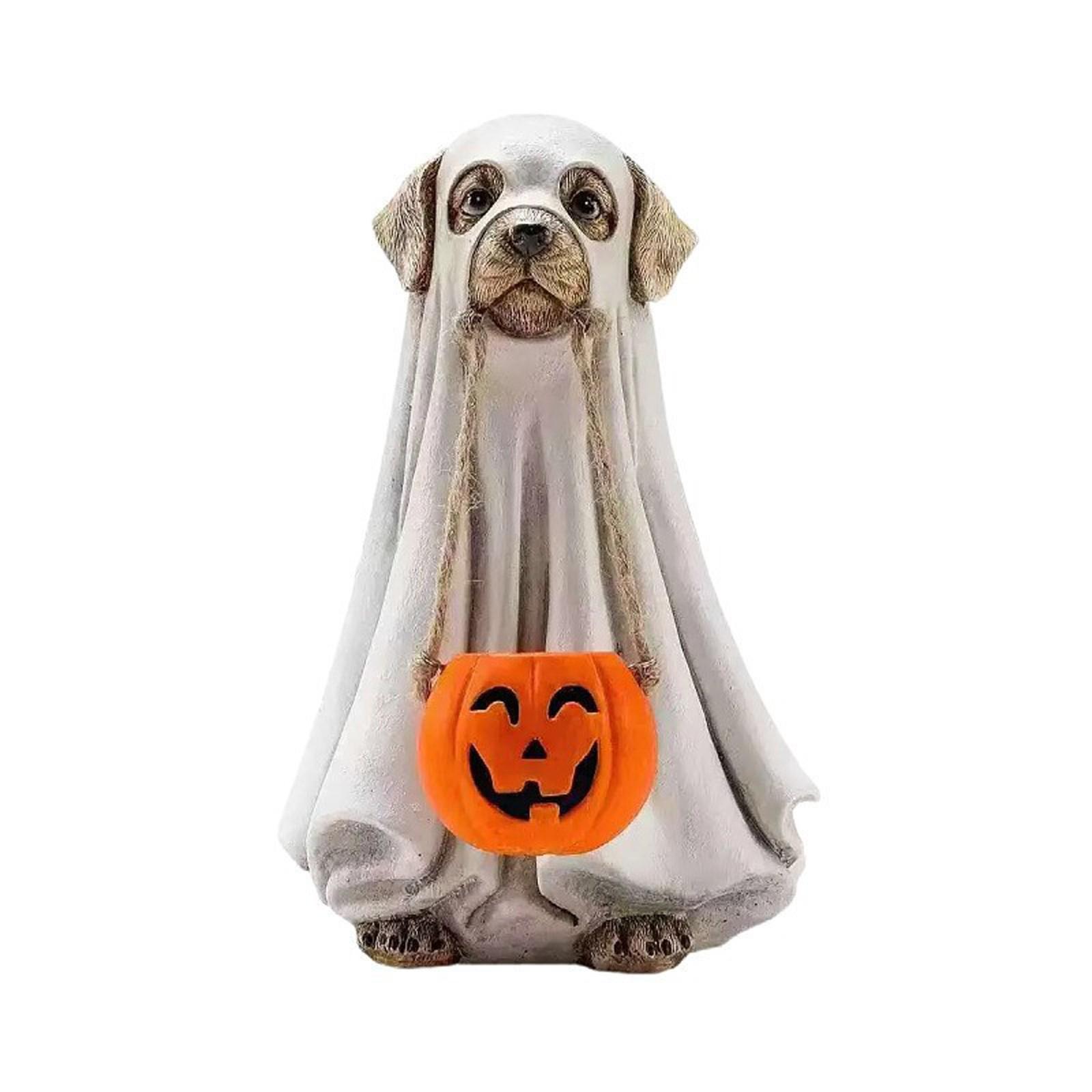 

Хэллоуинское украшение с привидениями, Милая собака, Украшение, Статуэтка тыквы, Домашний декор для полок, Столешницы One Size