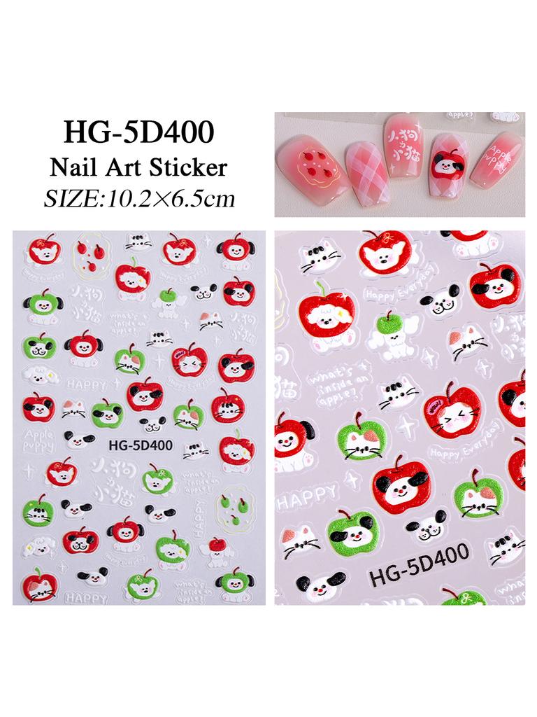 Pure Lace And Lace Nail Stickers 5d Embossed Sweet And Cool Cartoon Nail Stickers With Multiple Styles And Colors As Decorations