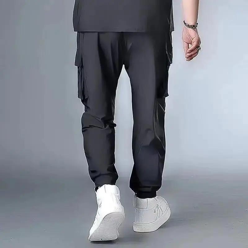 Large Size Men's Loose Sports Trousers Fashionable Versatile Drawstring Trousers Trend Trousers