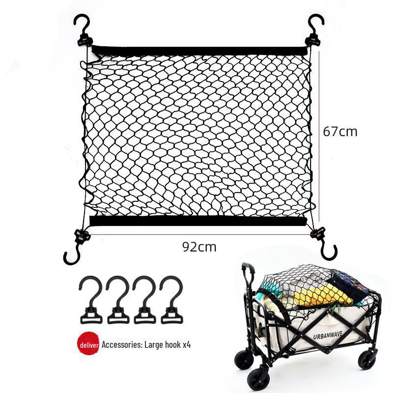 Car Trunk Storage Net Bag Set for Luggage and Supplies
