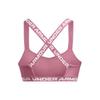 Under Armour Letter Print Slim Fit Crop Sports Bra Women Underwear Pink 1380956-697