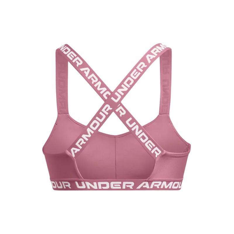 Under Armour Letter Print Slim Fit Crop Sports Bra Women Underwear Pink 1380956-697