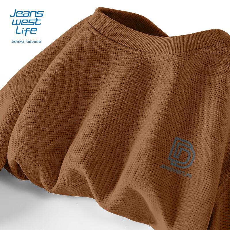 Jeanswest LIFE Men's Waffle Knit Round Neck Sweatshirt