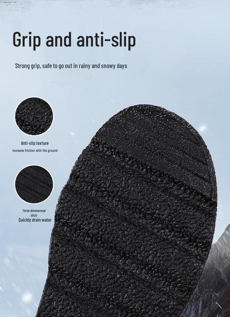 Women's Plus Size Fleece-Lined Winter Boots - Thickened Long, Lightweight Polyurethane, Warm Snow Shoes