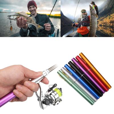 Pen Shaped Fishing Rod Reel Combo Sets Mini Telescopic Portable Pocket Pen Fishing Rod for Sea Fishing Outdoor Fishing