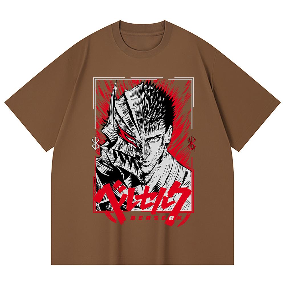 230 Gsm 100% Cotton Berserk V8 Print Unisex Heavy Cotton T Shirt
