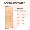 48 Pocket Oxford Fabric Double Sided Hanging Jewelry Organizer Storage Necklace Earring Necklace Bracelet Ring Organizer