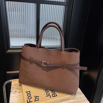 New Fashionable Versatile Retro Matte Pu Face Support Extra Large Capacity High-end Portable Shoulder Bag