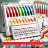 24-Color Durable Waterproof Acrylic Paint Set for Wall Art & Kids' Crafts