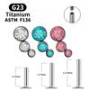 G23 Titanium Stud Earrings16G Piercing Set Ear Tragus Cartilage Zircon Opal Body Jewelry Helix Daith Lip Lobe Pin
