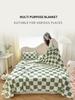 Panda Plaid Plush Flannel Blanket - Thick, Comfortable, and Cozy for Autumn and Winter