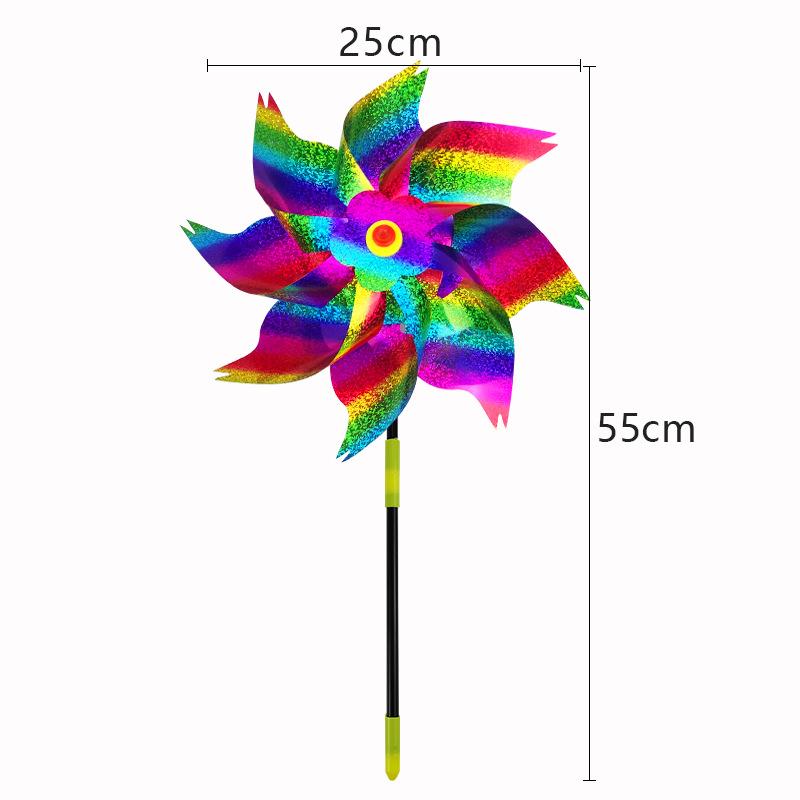 Sparkling Reflective Bird Repeller Pinwheels - Outdoor Wind Spinner Scarecrow for Garden, Lawn, Yard & Farm, Scares Birds Away