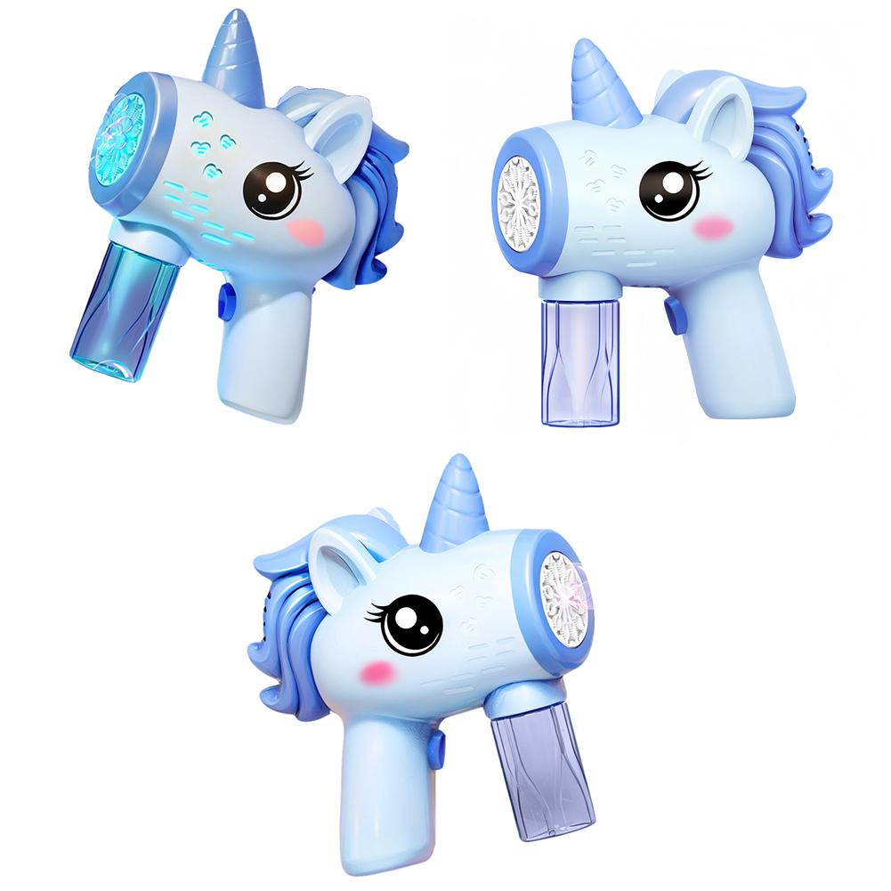 Unicorn Electric Bubble Gun  Automatic Bubble Maker with Light Bubble Blower Birthday Gifts for 3 4 5 6 Years Old Boys Girls