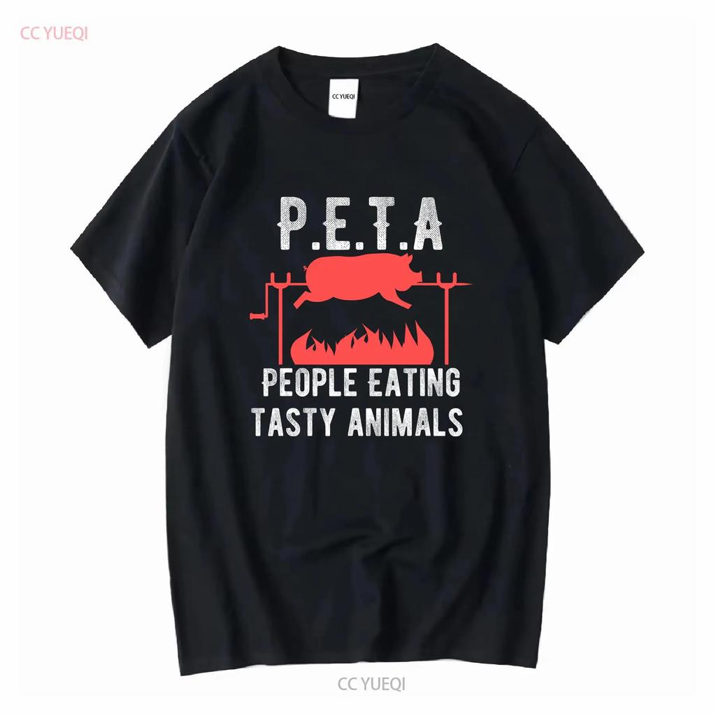 NEW Funny P E T A People Eating Tasty Animals BBQ Kids Adults Shirt S 3XL vintage Washed Stretched designer clothes Slightly