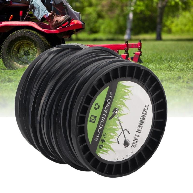 3.3mm String Trimmer Line High Cutting Efficiency Low Noise Quadrate Black Trimmer Line For Most Lawn Mowers Farm 50m
