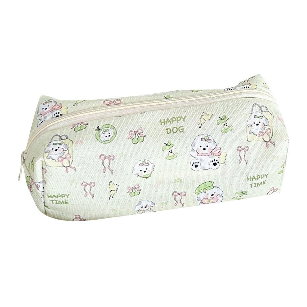 Cartoon Cute Puppy Pencil Case Canvas Large Capacity Pen Bags Stationery Bag School Supplies