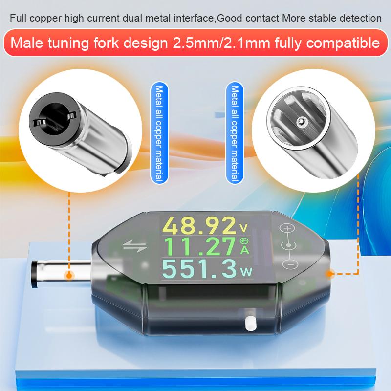 High Precision Digital Voltage Current Tester 600W DC4.5-50V Max 12A DC5.5x2.5 Instrument Power Capacity Meter DT550
