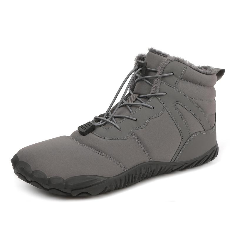 Men High-top Cotton Shoes Unisex Winter Plush Snow Boots Non-slip Women Outdoor Hiking Sneakers Wear-resistant Casual Walking Shoes