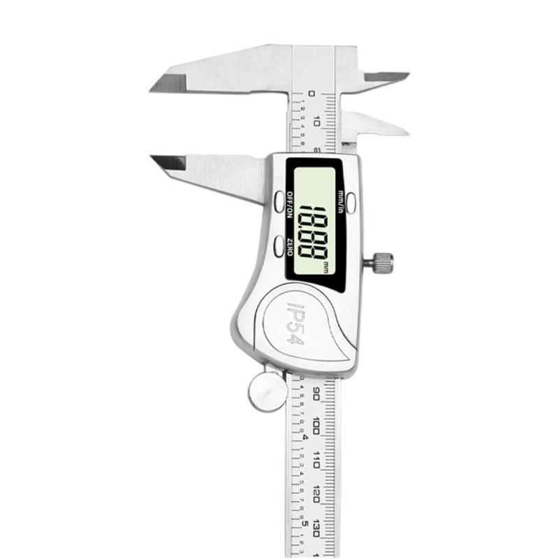 

Professional Electronic Vernier Caliper Stainless Steel Body Double Unit Conversion Clear LCD Screen 0.01mm Resolution