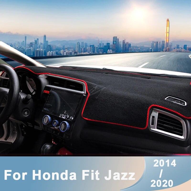 Car Dashboard Avoid Light Pad Instrument Platform Cover Mats Carpets Trim For Honda Fit Jazz 3th 2014 2015 2016- Accessories