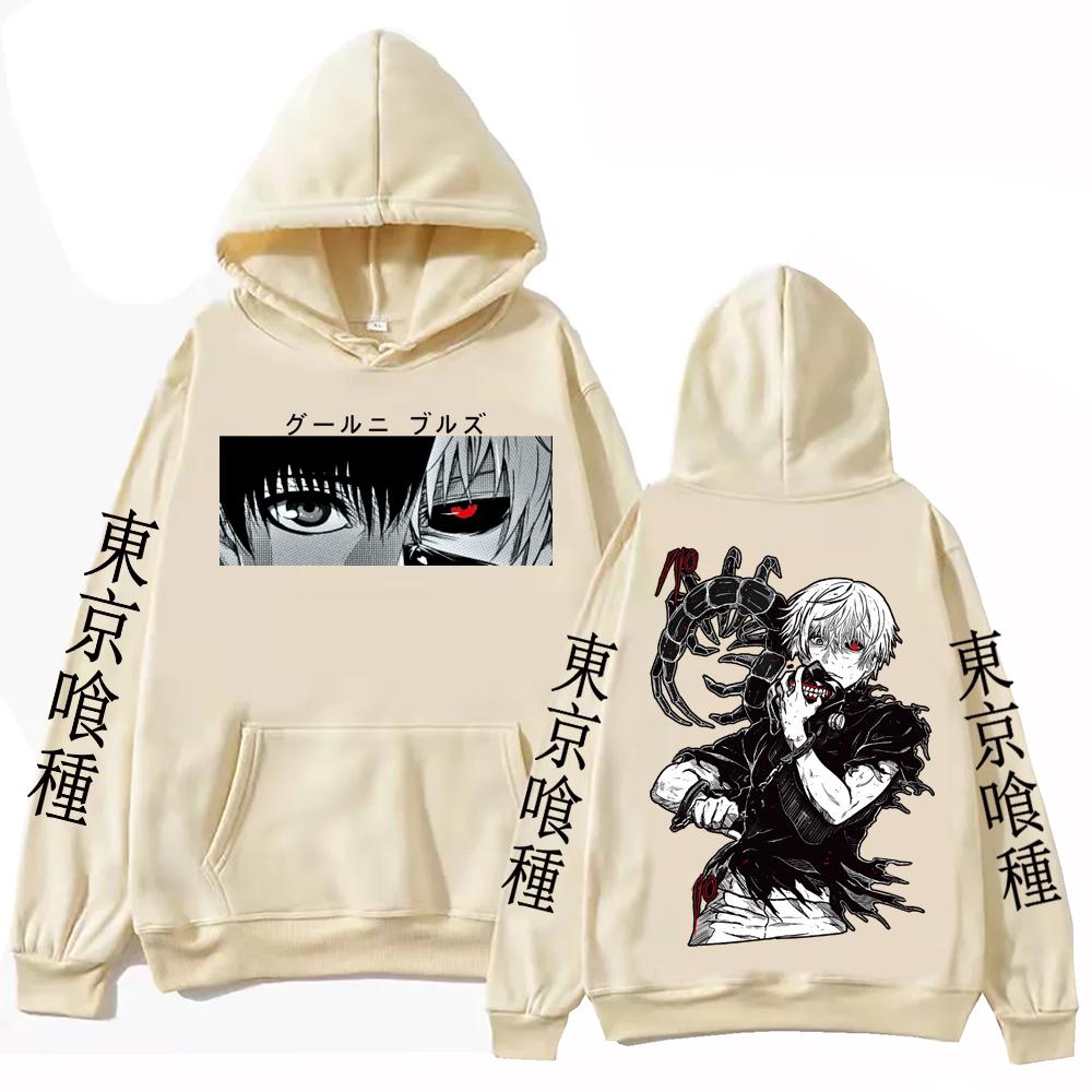 Anime Tokyo Ghoul Ken Kaneki Hoodie Harajuku Pullover Tops Man Woman Sweatshirt Fans Gift