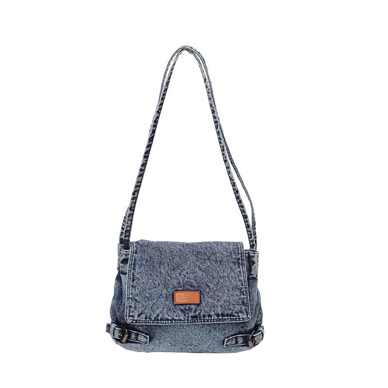Casual large-capacity denim women's bag new versatile chain shoulder messenger bag tote bag
