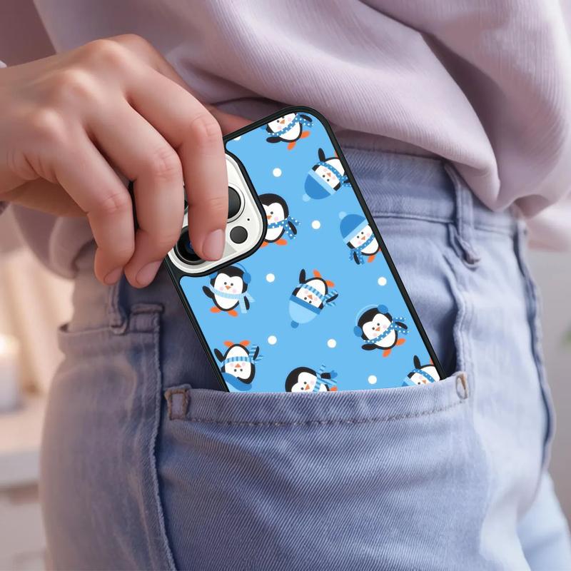 Cute Penguin Phone Case For iPhone 17 Air 15 16e 14 13 Pro Max Coque 12 11 Pro Max PLUS cover