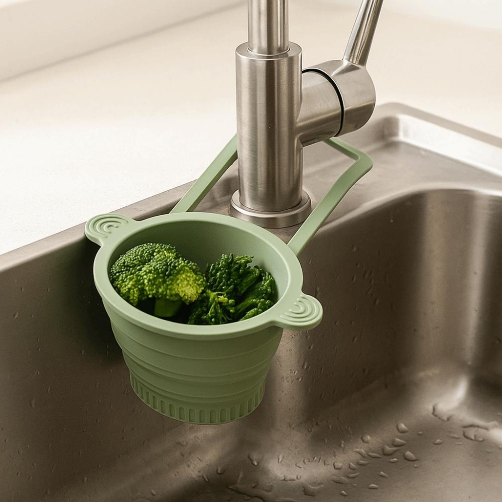 Durable Silicone Silicone Strainer Basket Reusable Sink Strainer Basket Sink Colander  Sink Drain