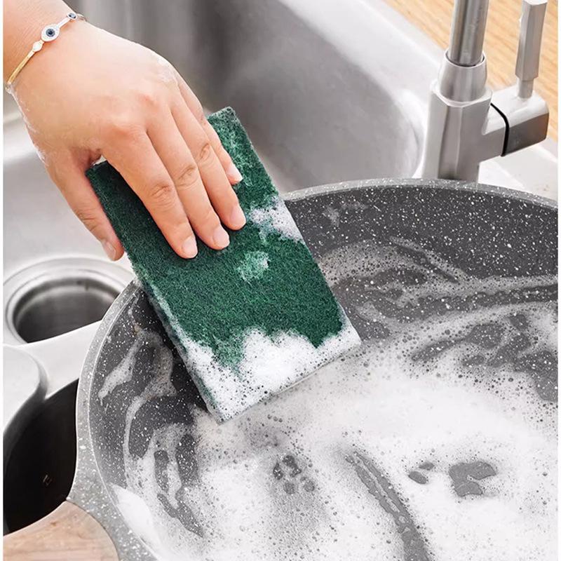 10pcs Cleaning Cloth Scrub Pads Kitchen Oil Removal Dishwashing Pads Scratch Free Multipurpose Reusable Cleaning Dishrag Cloth