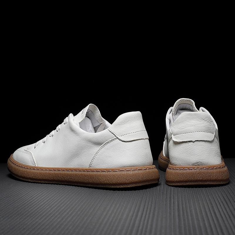 Luxury Brand Men's Casual Sneakers Genuine Leather Vulcanized Shoes Comforthable White Tenis Masculino Outdoor Mens Casual Shoes