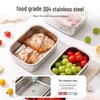 304 Stainless Steel Food Grade Fresh-Keeping Lunch Box with Lid for Refrigerator Storage and Meal Prep.