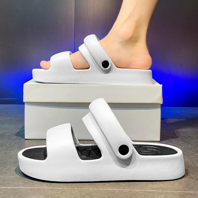 Fashion Slippers Men Women Casual Clogs Breathable Soft Beach Sandals Flip Flops Outdoor Walking Shoes No-Slip Mute Home Footwear Slides