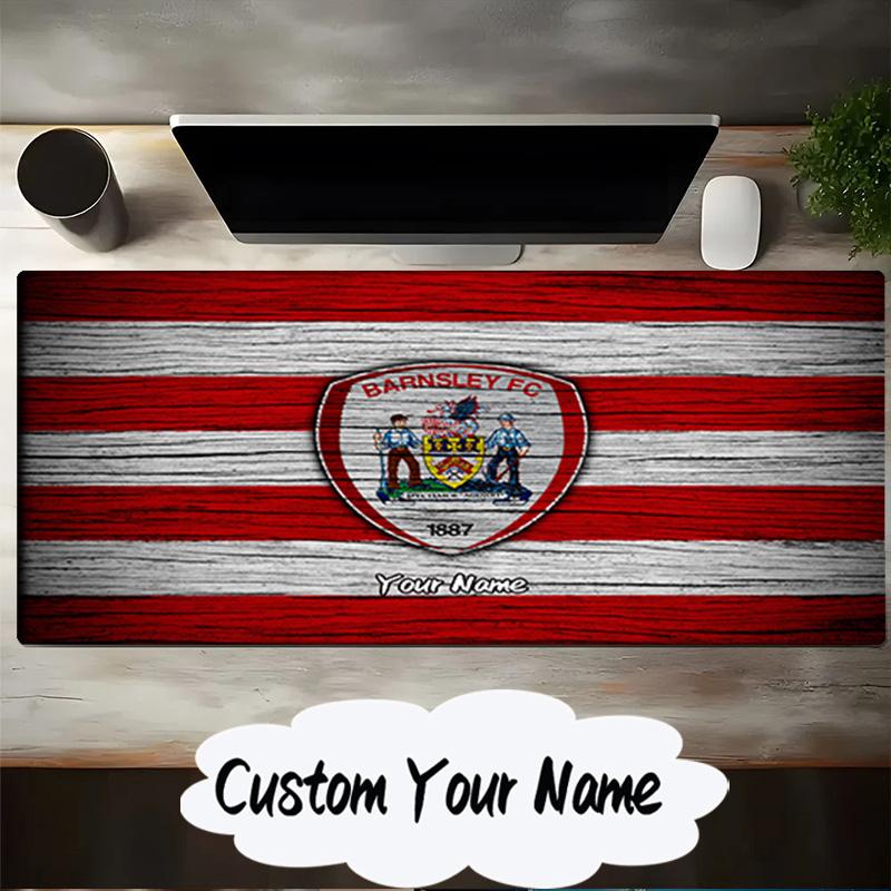 Custom Name Mouse Pad Barnsley Crest Design Mouse Pad, Gaming Mouse Pad, Keyboard Pad, Desk Decor for Computer Notebook Fan Birthday Gift