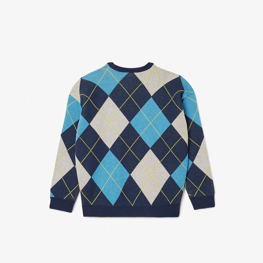 Lacoste Suéter de Lana Argyle para Niño AJ2485-54NQRN