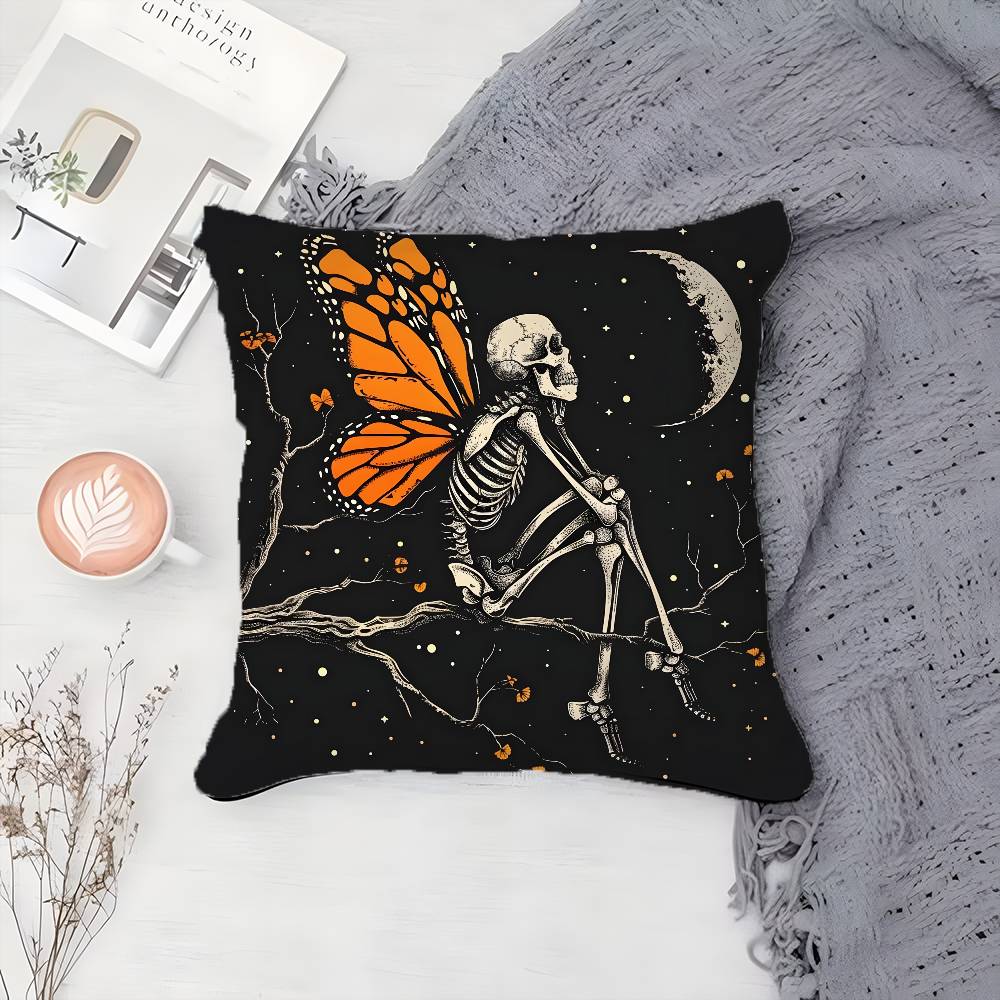 Personalized Art Skeleton Display Pillow Case Printing Pillowcase Living Room Sofa Cushion Cover Bedroom Room Decor