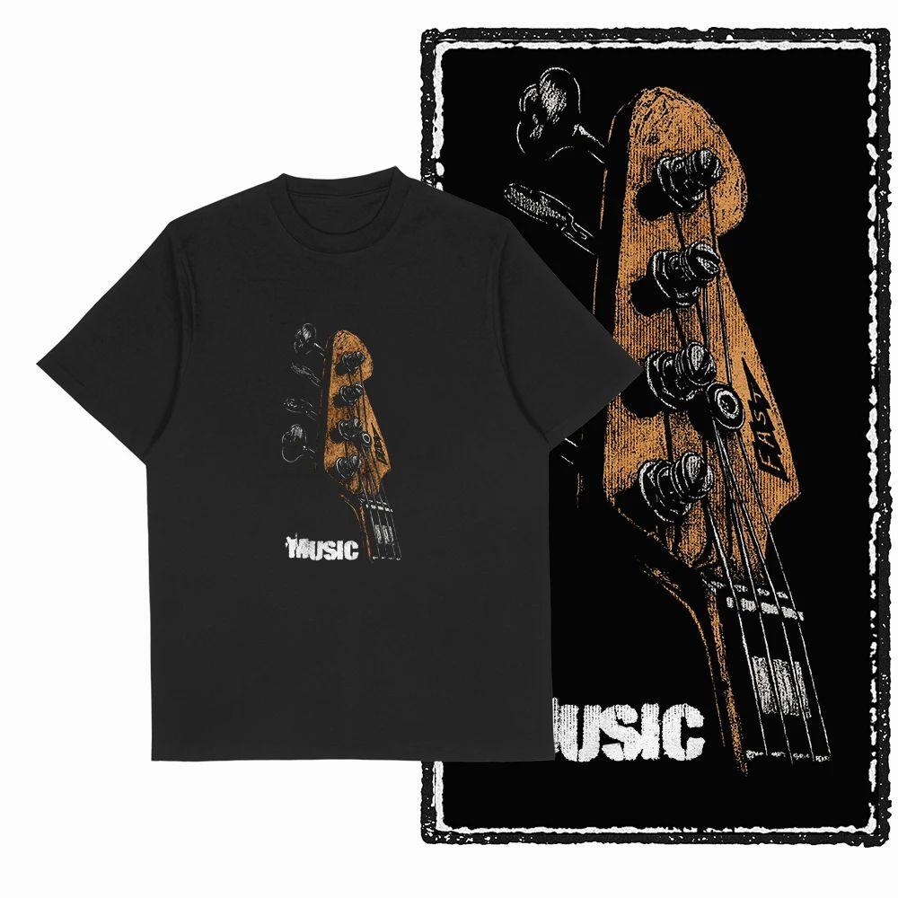 Hip Hop Y2K Top Simple Fashion Print Short Sleeve Street Wear Casual Loose T-shirt O Collar Retro T-shirt Top Unisex