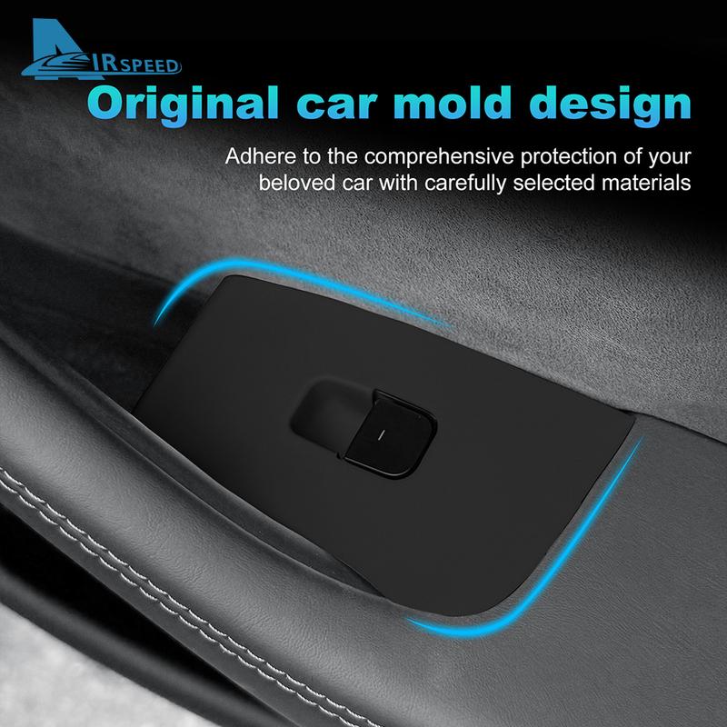 Silicone 4pcs Window Lifter Switch Trim Cover for Tesla Model Y Juniper Launch 2025 2026-UP Control Car Interior Accessories