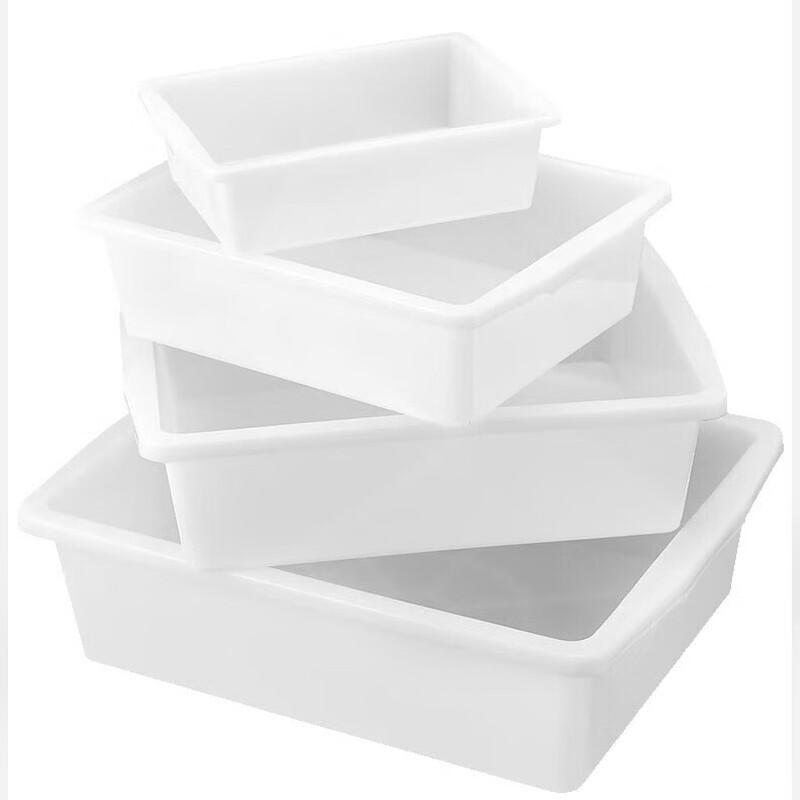 Extra Thick Rectangular Plastic Storage Basins