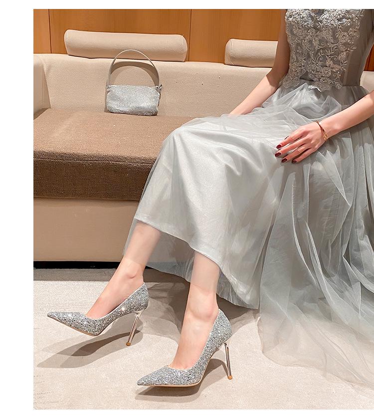 Damen Winter Brautschuhe - Pailletten & Kristall Hohe Stilettoabsätze, Zwei-Trage-Design, Keine müden Füße (2025 Neuer Stil)