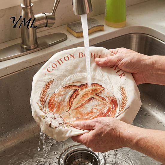 Cotton Proofing Covers for Sourdough Starter Jar Cover, Reusable Elastic Dough Fermentation Bowl Cloth Baking Breathable Fabric And Food Preservation