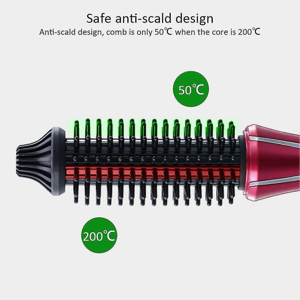 Curling Iron Brush, Hair Curler Hot Brush Professional Anti-scald Instant Heat Up Curling Wands