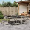 VidaXL Garden Dining Set and Cushions 13 Pcs Light Grey Rattan 3278110