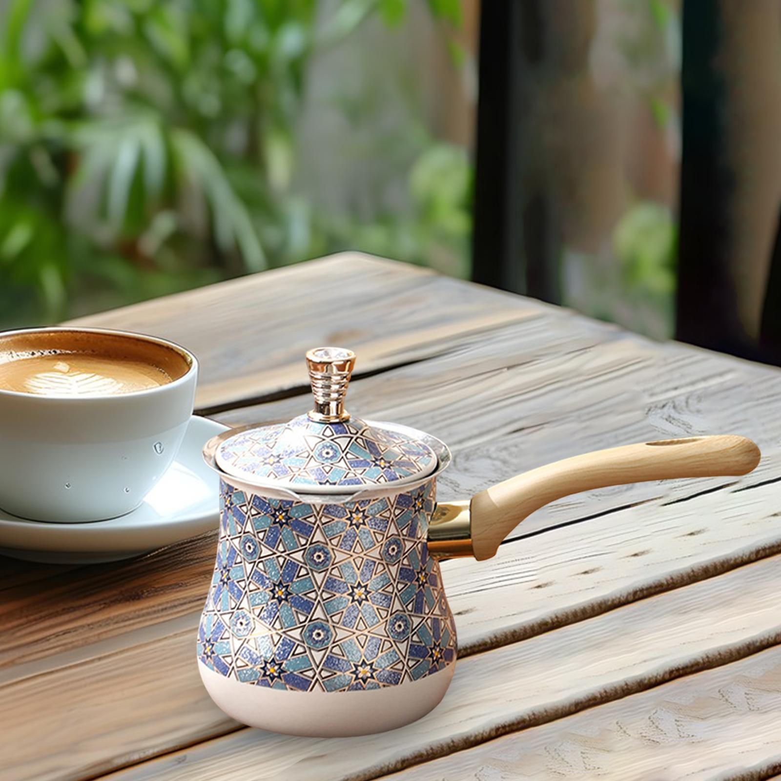 

Coffee Pot Butter Warmer Jug Camping W Anti Overflow Spout with Lid Maker 720 ml